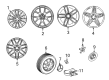 Diagram for 2020 Mercedes-Benz GLC63 AMG Wheel Bearing Dust Cap - 000-400-27-00-9283