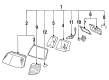 Diagram for 1993 Mercedes-Benz 600SEL Daytime Running Lights - 140-820-65-61