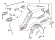 Diagram for Mercedes-Benz CLS550 Fender Splash Shield - 218-690-06-30