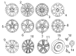 Diagram for Mercedes-Benz SLK250 Alloy Wheels - 172-401-17-02-7X19