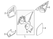 Diagram for Mercedes-Benz C250 Mirror Cover - 204-811-11-07