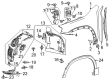 Diagram for Mercedes-Benz EQB 350 Fender Splash Shield - 247-884-01-00