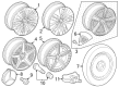 Diagram for Mercedes-Benz EQS 450+ SUV Wheel Bearing Dust Cap - 167-401-59-00-9040