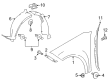 Diagram for 2015 Mercedes-Benz GLK250 Fender Splash Shield - 204-690-80-30