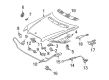 Diagram for 2009 Mercedes-Benz CLK550 Hood - 209-880-00-57-28