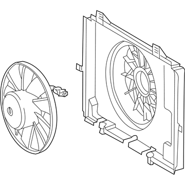 Mercedes-Benz E320 Cooling Fan Assembly - 001-500-35-93