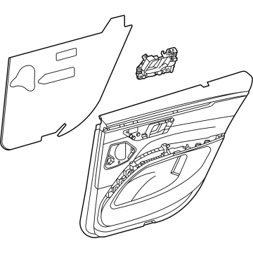 Mercedes-Benz 296-730-15-02-5F80 Door Trim Panel