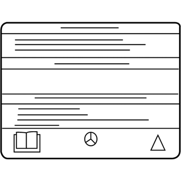 Mercedes-Benz 003-584-24-38 Caution Label