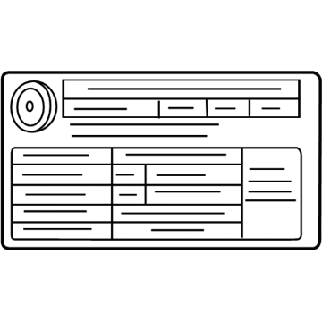 Mercedes-Benz 218-584-04-17 Tire Pressure Label