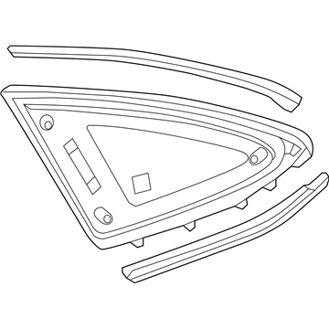 Mercedes-Benz 292-670-21-00 Quarter Glass