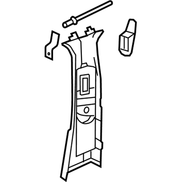 Mercedes-Benz 218-690-88-25-7M52 Upper Center Pillar Trim