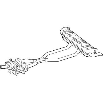 Mercedes-Benz 166-490-08-35-64 Muffler & Pipe