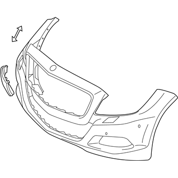 Mercedes-Benz 218-880-03-40-9999 Bumper Cover