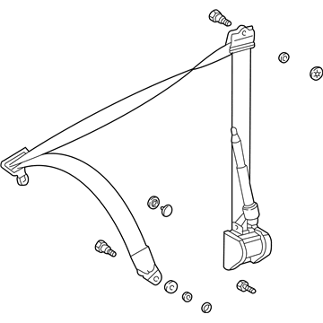 Mercedes-Benz 170-860-04-85 Lap & Shoulder Belt