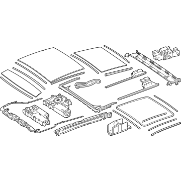 Mercedes-Benz 254-780-06-00 SLIDING SUNROOF FRAME