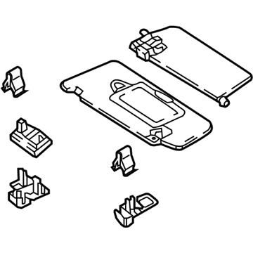 Mercedes-Benz 222-810-93-00-9H93 Sunvisor