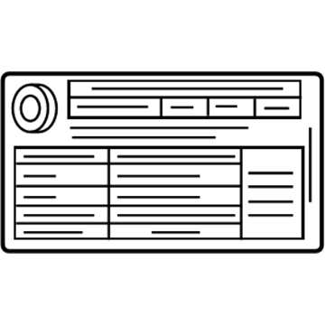 Mercedes-Benz 117-584-05-07 Tire Pressure Label