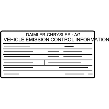 Mercedes-Benz 270-221-02-00 Emission Label