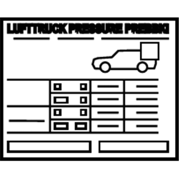 Mercedes-Benz 204-584-20-17 Tire Pressure Label