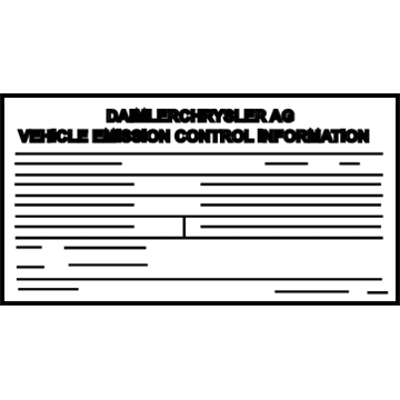 Mercedes-Benz 276-221-07-03 Emission Label