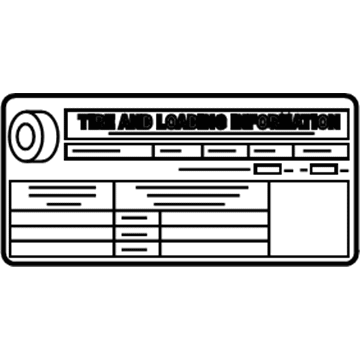 Mercedes-Benz 204-584-23-17 Tire Pressure Label