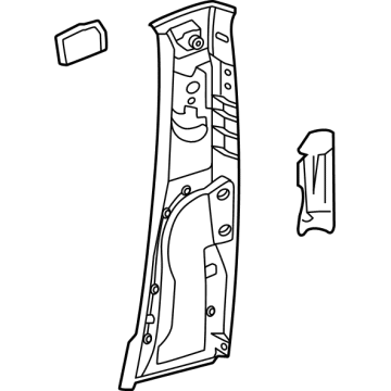 Mercedes-Benz 296-690-54-00-9H93 Upper Center Pillar Trim