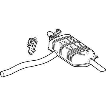 Mercedes-Benz 247-490-84-04 Muffler & Pipe Assembly