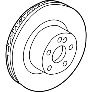 2001 Mercedes-Benz CL55 AMG Brake Disc - 220-421-11-12-64