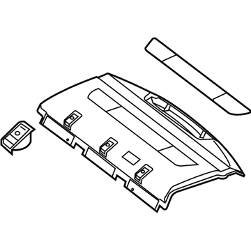 Mercedes-Benz 212-690-00-49-8P24 Package Tray Trim