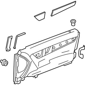 Mercedes-Benz 204-720-24-02-9E38 Door Trim Panel