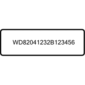 Mercedes-Benz 204-584-01-02-26 VIN Label