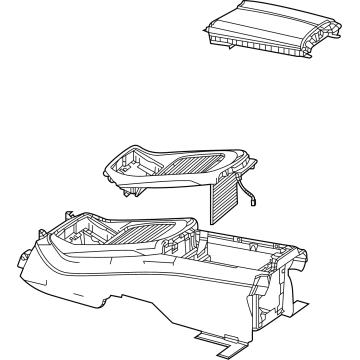 Mercedes-Benz 290-680-60-02-3D16 HOUSING, CENTER CONSOLE