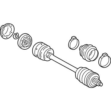 2001 Mercedes-Benz SLK320 Axle Shaft - 208-350-40-00