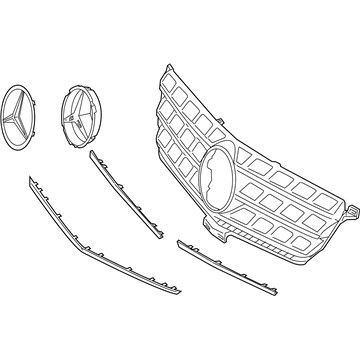 Mercedes-Benz 166-880-10-85-9040 Grille Assembly