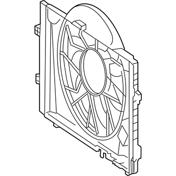 2003 Mercedes-Benz CLK320 Cooling Fan Shroud - 203-505-02-55