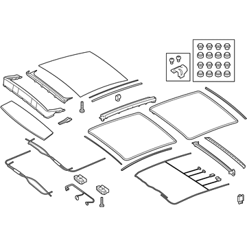 Mercedes-Benz 117-780-03-00-9F67 Sunroof Assembly