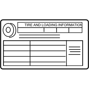 Mercedes-Benz 207-584-82-00 Tire Info Label