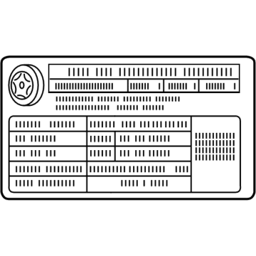 Mercedes-Benz 223-584-64-06 INFO LABEL TIRE PRESSURE