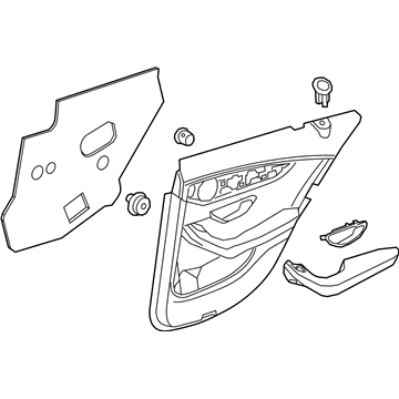 Mercedes-Benz 205-730-46-01-64-9H15 Door Trim Panel