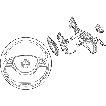 Mercedes-Benz 222-460-58-03-64-7N31 Steering Wheel