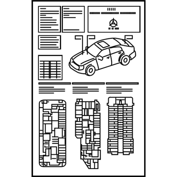 Mercedes-Benz 213-584-58-12 Fuse Box Label