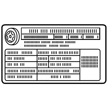 Mercedes-Benz 206-584-42-08 INFO LABEL TIRE PRESSURE