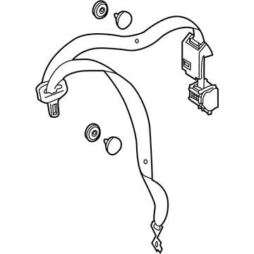 Mercedes-Benz 205-860-32-85-9C94 Lap & Shoulder Belt