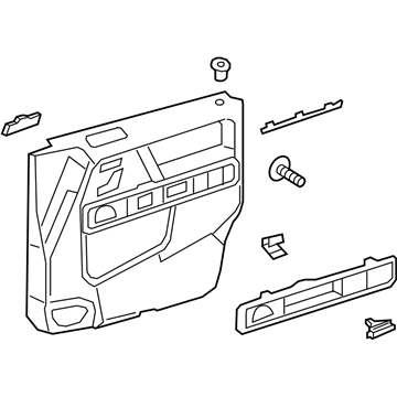 Mercedes-Benz 463-720-65-02-8U03 Door Trim Panel