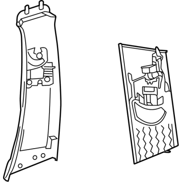 Mercedes-Benz 247-690-31-00-9051 Upper Center Pillar Trim