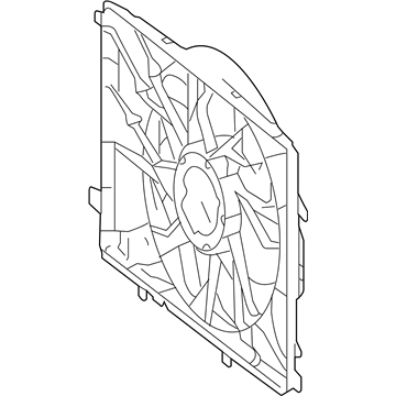 2015 Mercedes-Benz E400 Cooling Fan Assembly - 204-500-03-93