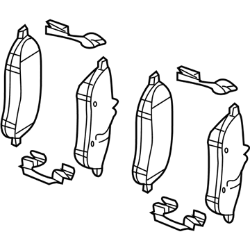 2012 Mercedes-Benz SLK55 AMG Brake Pad Set - 007-420-97-20