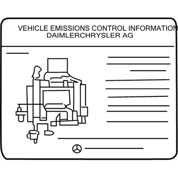 Mercedes-Benz 220-584-85-17 Emission Label