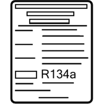 Mercedes-Benz 166-584-02-38 A/C Label