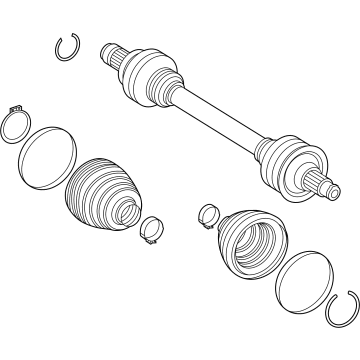 Mercedes-Benz EQS 580 Axle Shaft - 297-350-06-02